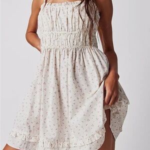 Free People Floral White Sundress